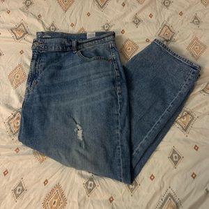 Distressed Mid-Rise Old Navy Boyfriend Jeans